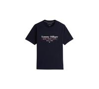 Tommy Hilfiger Camiseta de manga corta Hombre Center Stack Tee con cuello redondo, Azul (Desert Sky), XS