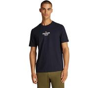Tommy Hilfiger Camiseta de Manga Corta Hombre con Logotipo, Azul (Desert Sky), XS