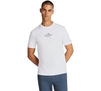 Tommy Hilfiger Camiseta de Manga Corta Hombre con Logotipo, Blanco (White), S