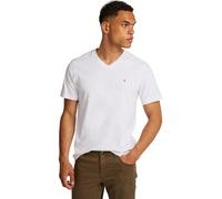 Tommy Hilfiger Camiseta de Manga Corta Hombre Essential tee con Cuello de Pico, Blanco (White), XL