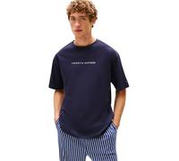 Tommy Hilfiger Camiseta de Manga Corta Hombre Logo con Cuello Redondo, Azul (Desert Sky), XL