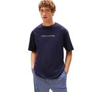 Tommy Hilfiger Camiseta de Manga Corta Hombre Logo con Cuello Redondo, Azul (Desert Sky), XL