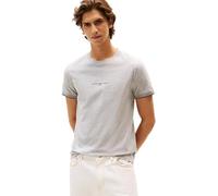 Tommy Hilfiger Camiseta de Manga Corta Hombre Logo Tipped con Cuello Redondo, Gris (Light Grey Heather), XL
