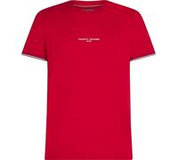 Tommy Hilfiger Camiseta de manga corta Hombre Logo Tipped con cuello redondo, Rojo (Medium Red), M