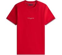 Tommy Hilfiger Camiseta de manga corta Hombre Logo Tipped con cuello redondo, Rojo (Medium Red), XL