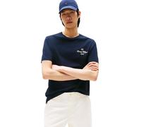 Tommy Hilfiger Camiseta de Manga Corta Hombre Outline Script tee Regular Fit, Azul (Desert Sky), S
