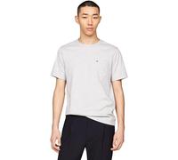 Tommy Hilfiger Camiseta de Manga Corta Hombre Pocket Cuello Redondo, Gris (Light Grey Heather), XL