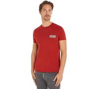 Tommy Hilfiger Camiseta de Manga Corta Hombre Printed Badge Cuello Redondo, Rojo (Dark Magma), M