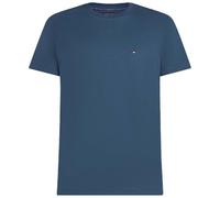 Tommy Hilfiger Camiseta de Manga Corta Hombre Seasonal Solid tee con Cuello Redondo, Azul (Aegean Sea), XS