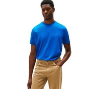 Tommy Hilfiger Camiseta de Manga Corta Hombre Seasonal Solid tee con Cuello Redondo, Azul (Vibrant Indigo), S