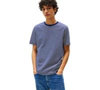 Tommy Hilfiger Camiseta de Manga Corta Hombre Seasonal Solid tee con Cuello Redondo, Multicolor (Preppy Navy/Ivory Petal), S