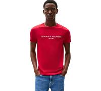 Tommy Hilfiger Camiseta de manga corta Hombre Slim Fit, Rojo (Medium Red), L
