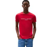 Tommy Hilfiger Camiseta de manga corta Hombre Slim Fit, Rojo (Medium Red), S