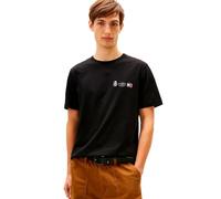 Tommy Hilfiger Camiseta de Manga Corta Hombre Small Crest Outline con Cuello Redondo, Negro (Black), M