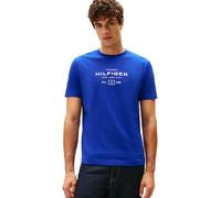Tommy Hilfiger Camiseta de Manga Corta Hombre Stack Graphic tee con Cuello Redondo, Azul (Wedge Blue), S