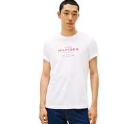 Tommy Hilfiger Camiseta de Manga Corta Hombre Stack Graphic tee con Cuello Redondo, Blanco (White), XXL