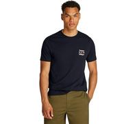 Tommy Hilfiger Camiseta de Manga Corta Hombre Stack tee con Cuello Redondo, Azul (Desert Sky), S