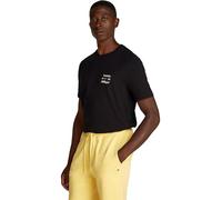 Tommy Hilfiger Camiseta de Manga Corta Hombre Stack tee con Cuello Redondo, Negro (Black), S