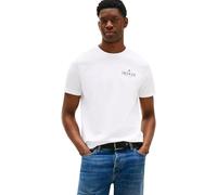 Tommy Hilfiger Camiseta de Manga Corta Hombre Stack tee Regular Fit, Blanco (White), XL