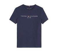 Tommy Hilfiger Camiseta de Manga Corta Infantil Unisex Essential tee con Cuello Redondo, Azul (Twilight Navy), 18 Meses