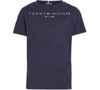 Tommy Hilfiger Camiseta de Manga Corta Infantil Unisex Essential tee con Cuello Redondo, Azul (Twilight Navy), 5 Años