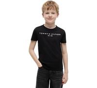 Tommy Hilfiger Camiseta de Manga Corta Infantil Unisex Essential tee con Cuello Redondo, Negro (Black), 6 Años