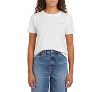 Tommy Hilfiger Camiseta de Manga Corta Mujer 1985 Mini Corp Logo Regular Fit, Blanco (Nos Ecru), XXS