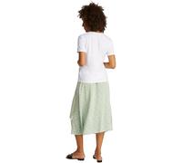 Tommy Hilfiger Camiseta de Manga Corta Mujer Contrast Flag tee con Cuello Redondo, Blanco (TH Optic White), S