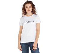 Tommy Hilfiger Camiseta de Manga Corta Mujer Heritage con Cuello Redondo