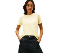 Tommy Hilfiger Camiseta de Manga Corta Mujer Logo con Cuello Redondo, Azul (Zesty Yellow), XS