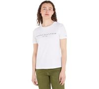 Tommy Hilfiger Camiseta de Manga Corta Mujer Logo con Cuello Redondo, Blanco (TH Optic White), M