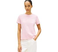 Tommy Hilfiger Camiseta de Manga Corta Mujer Logo con Cuello Redondo, Rosa (Bonita Pink), XL