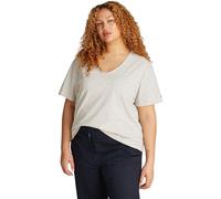 Tommy Hilfiger Camiseta de manga corta Mujer Modern Linen con cuello de pico, Multicolor (Calico / Dark Night Navy Stp), 50