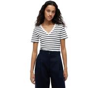 Tommy Hilfiger Camiseta de manga corta Mujer New Slim Cody con cuello de pico, Multicolor (Breton/ Ecu/ Dark Night Navy), XXL