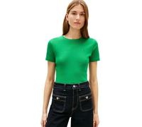 Tommy Hilfiger Camiseta de Manga Corta Mujer New Slim Cody con Cuello Redondo, Verde (Courtside Green), L