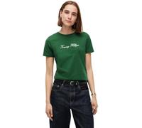 Tommy Hilfiger Camiseta de Manga Corta Mujer Script con Cuello Redondo