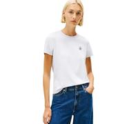 Tommy Hilfiger Camiseta TH Script REG C-NK SS para Mujer, WW0WW47809 S/S, Azul (Morning Sky Blue), Talla 3XL, Azul (Morning Sky Blue), 3XL Grande