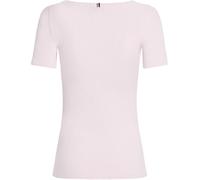 Tommy Hilfiger Camiseta de Manga Corta Mujer Slim 5X2 Rib Slim Fit
