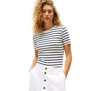 Tommy Hilfiger Camiseta de Manga Corta Mujer Slim Cody con Cuello Redondo, Multicolor (Breton/ECU/Dark Night Navy), XXL