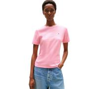 Tommy Hilfiger Camiseta de Manga Corta Mujer Slim Cody con Cuello Redondo, Rosa (Classic Pink), XXL