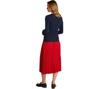 Tommy Hilfiger Camiseta de Manga Corta Mujer Slim Henley con Botones, Azul (Dark Night Navy), S
