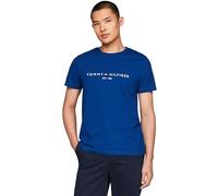 Tommy Hilfiger Camiseta de Manga Corta para Hombre con Cuello Redondo Y Logotipo Tommy, Azul (Anchor Blue), S