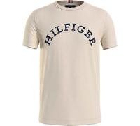 Tommy Hilfiger Hombre Camiseta Manga Corta Cuello Redondo, Blanco (Calico), XS