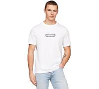 Tommy Hilfiger Hombre Camiseta Manga Corta Cuello Redondo, Blanco (White), XS