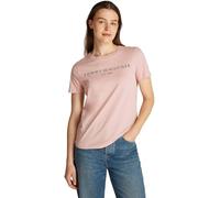 Tommy Hilfiger Camiseta de Manga Corta para Mujer Cuello Redondo, Rosa (Foggy Pink), XS