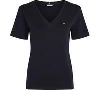 Tommy Hilfiger Camiseta de Manga Corta para Mujer New Slim Cody V-Neck con Cuello de Pico, Azul (Nos Desert Sky), S