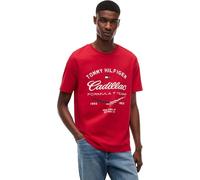 Tommy Hilfiger Camiseta de manga corta Unisex TH X Cadillac F1 Varsity Graphic de algodón, Rojo (Red), L