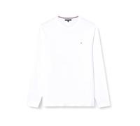 Tommy Hilfiger Camiseta de Manga Larga Hombre Stretch Slim Fit con Cuello Redondo, Blanco (White), 4XL