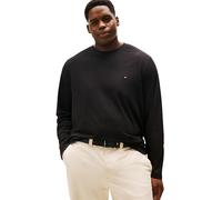 Tommy Hilfiger Camiseta de Manga Larga Hombre Stretch Slim Fit con Cuello Redondo, Negro (Black), 4XL