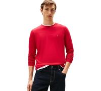 Tommy Hilfiger Camiseta de Manga Larga Hombre Stretch Slim Fit de algodón, Multicolor (Medium Red), S